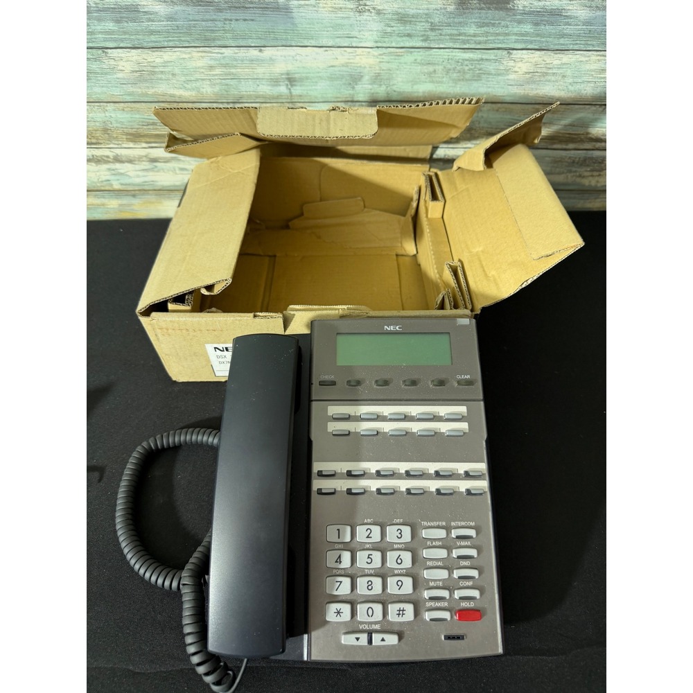NEC DSX 22B Display Tel BK Black Excellent 22-Button Digital Office Phone System